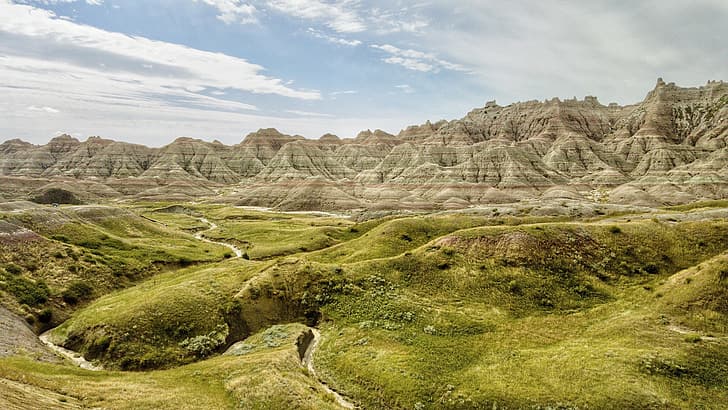 Badlands (nature), Dakota du Sud, nature, paysage, Fond d'écran HD