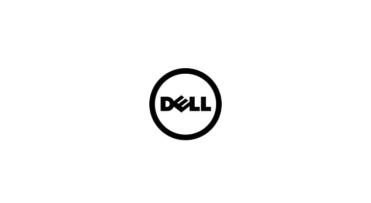 Dell, художественный, типография, белый, логотип, Dell, HD обои