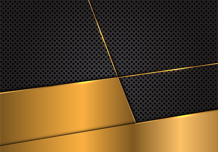 garis, latar belakang, emas, hitam, tekstur, Wallpaper HD