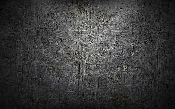 permukaan abu-abu dan hitam, goresan, tua, logam, Wallpaper HD