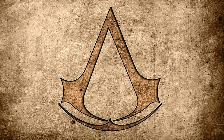 Assassins Creed-logotyp, Assassin's Creed: Black Flag, videospel, Ubisoft, logotyp, HD tapet