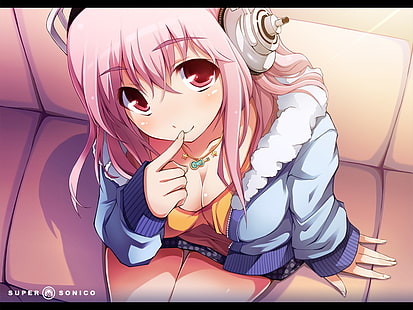 personaje de anime femenino de cabello rosado, chicas anime, anime, Super Sonico, Fondo de pantalla HD HD wallpaper