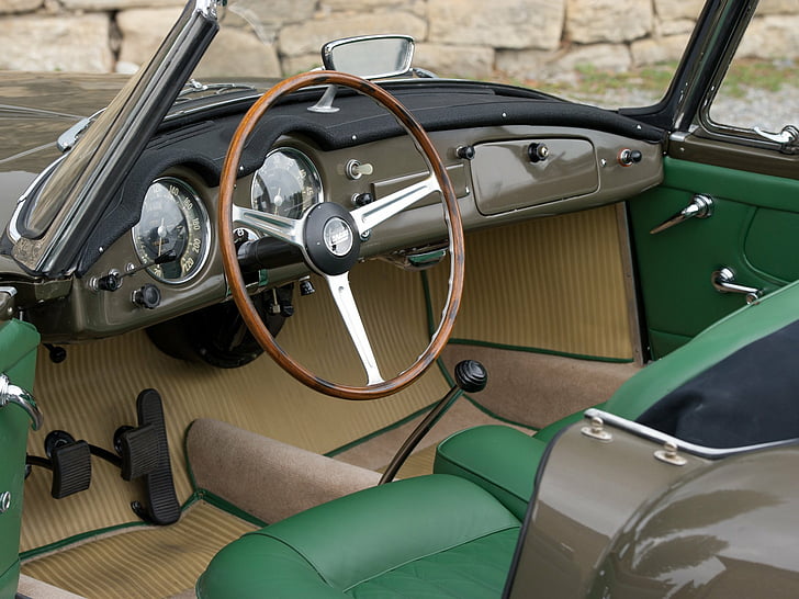1956 58, aurelia, b24, convertible, g t, interior, lancia, retro, HD wallpaper