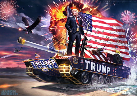 година 2016, президенти, Доналд Тръмп, САЩ, политика, HD тапет HD wallpaper