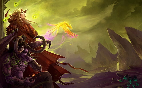 World of Warcraft: The Burning Crusade   World of Warcraft  Illidan  video games  Kaelthas  Outland, HD wallpaper HD wallpaper