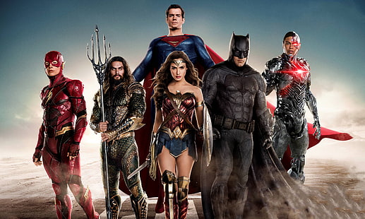 Cyborg, Aquaman, Superbohaterowie, Batman, Wonder Woman, Flash, Justice League, Superman, Tapety HD HD wallpaper