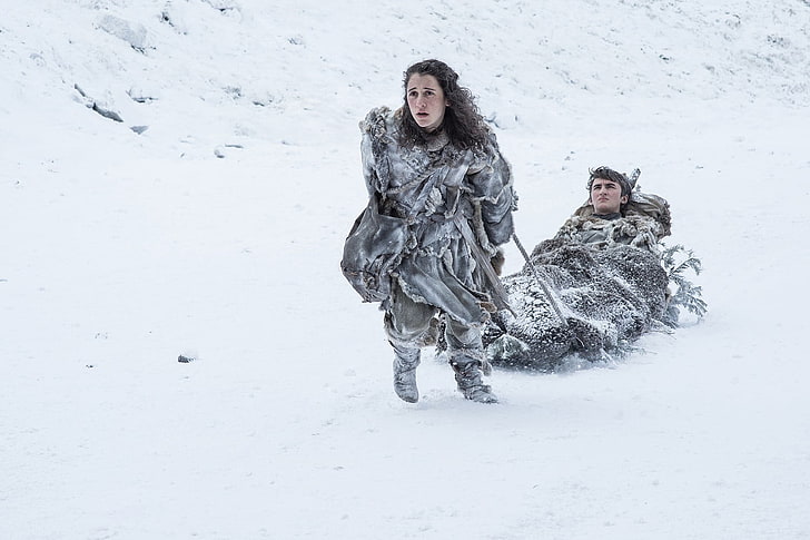 Game of Thrones, Bran Stark, snow, tv series, HD wallpaper