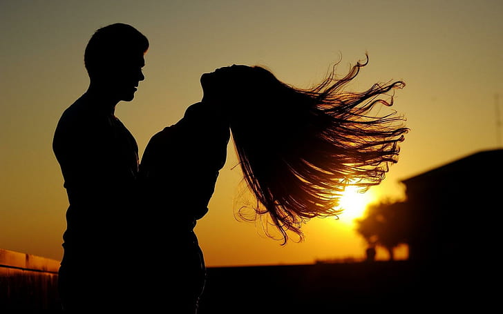 Couple Sunset Girl Boy Love, couple, sunset, girl, love, HD wallpaper
