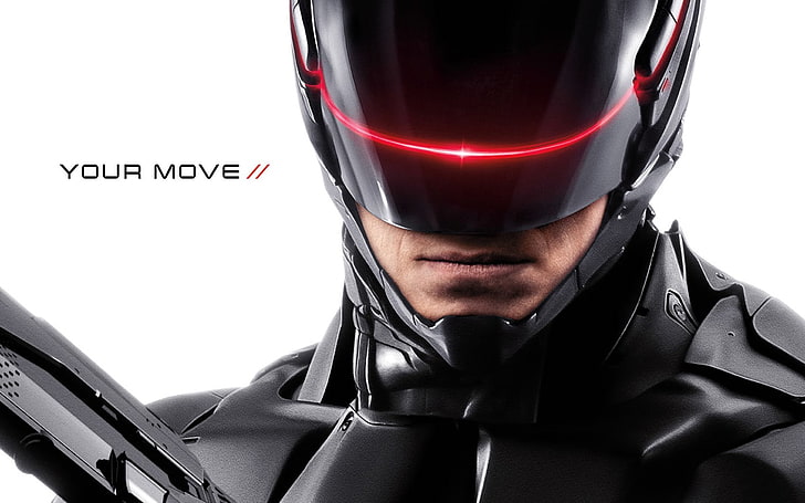 RoboCop 2014, poster Robocop dengan overlay teks, Film, Film Hollywood, hollywood, 2014, Wallpaper HD