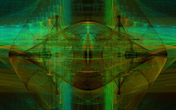 abstract, fractal, digital art, symmetry, HD wallpaper