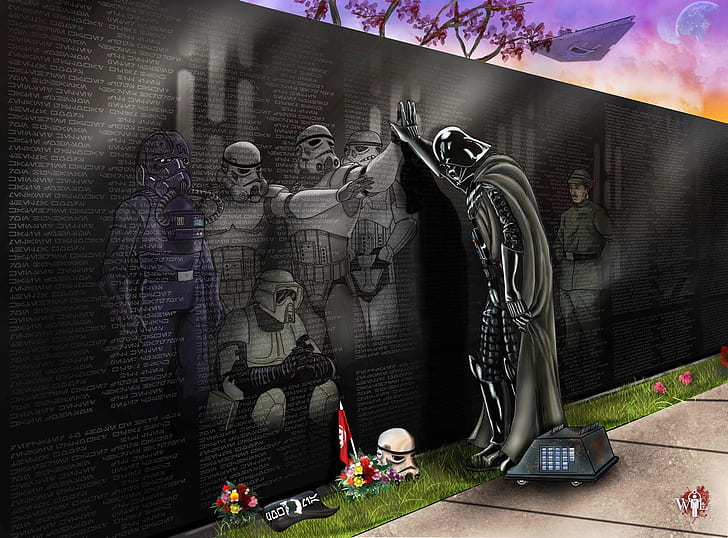 Star Wars Stormtroopers Darth Vader trauriges Denkmal 1280 x 946 Space Stars HD Kunst, Star Wars, Stormtroopers, HD-Hintergrundbild