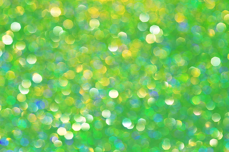 bokeh, bagliore, glitter, cerchi, verde, Sfondo HD