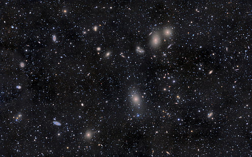космос, галактика, звезди, клъстер, Дева, HD тапет HD wallpaper