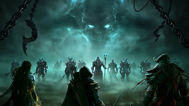 человек, держащий плакат с изображением булавы, The Elder Scrolls: Legends, Best Games 2015, игра, фэнтези, компьютер, Apple, HD обои