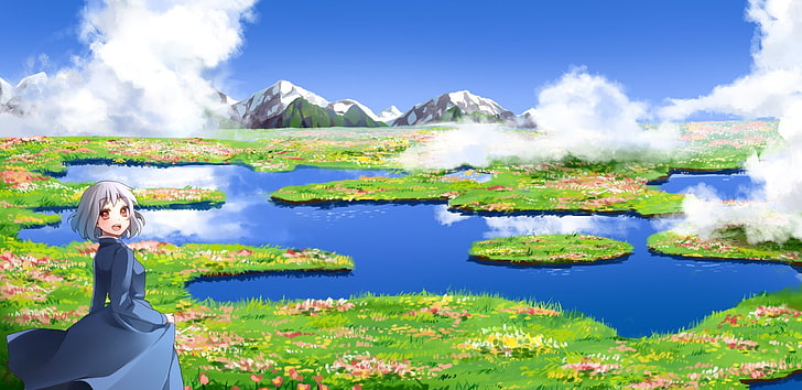 Anime, Anime Girls, Natur, Wasser, Landschaft, HD-Hintergrundbild