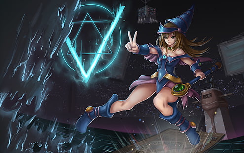 Yu-Gi-Oh weibliche Magier Tapete, Yu-Gi-Oh !, Dark Magician Girl, Magier, HD-Hintergrundbild HD wallpaper