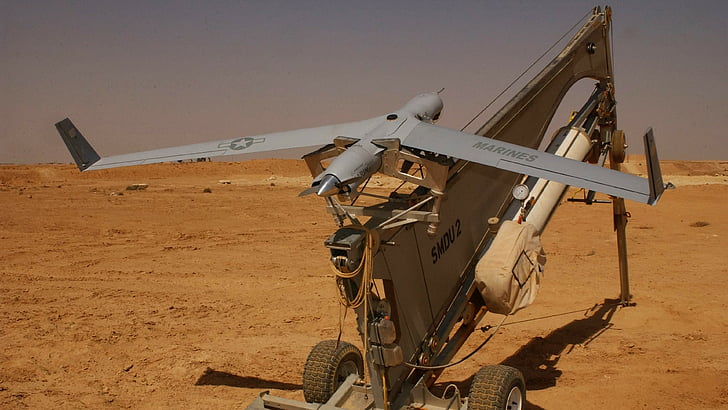 灰色の人工軍用機、ScanEagle、ドローン、UAV、米国陸軍、米国空軍、 HDデスクトップの壁紙