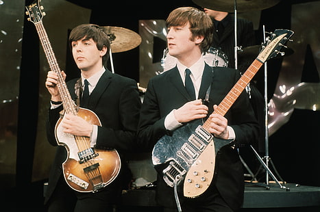 Paul McCartney, musica, Beatles, rock, leggende, Beatles, John Lennon, Paul McCartney, Sfondo HD HD wallpaper