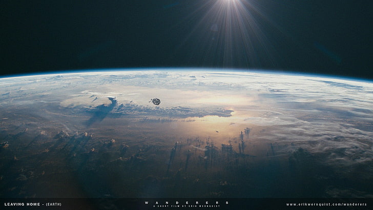 wallpaper digital del planeta, espacio, galaxia, Luna, planeta, naturaleza, paisaje, Wanderers, arte espacial, arte digital, Fondo de pantalla HD