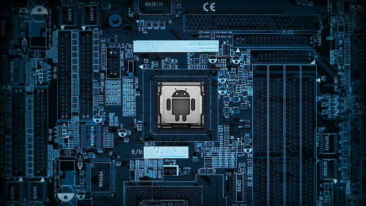 android, компютър, HD тапет