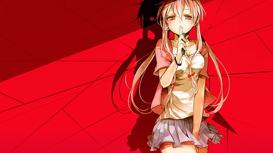 Anime, Anime Mädchen, Mirai Nikki, Gasai Yuno, HD-Hintergrundbild HD wallpaper
