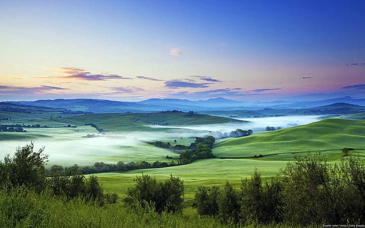 Italy Orcia Valley-Windows Theme Wallpaper, green grass field, HD wallpaper