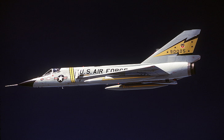 серый самолет ВВС США, самолет, военный, ВВС, Convair F-106 Delta Dart, ВВС США, HD обои