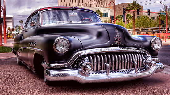 buick car, car, hot rod, antique car, classic car, vintage car, buick, bumper, HD wallpaper HD wallpaper