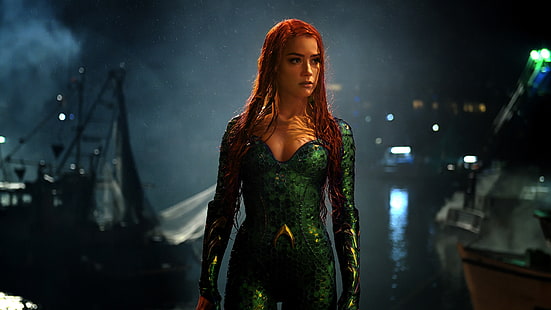 Amber Heard, DC Comics, Aquaman, Mera, Fondo de pantalla HD HD wallpaper