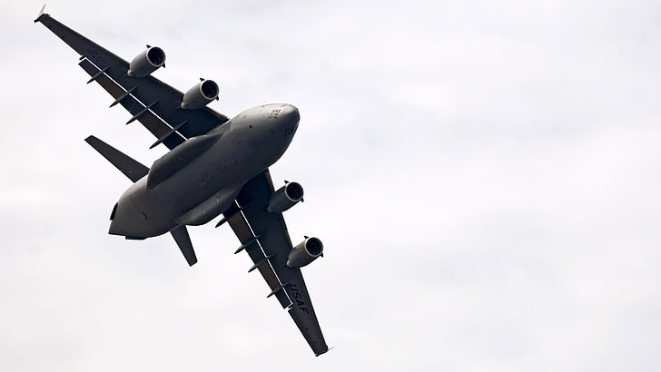 черно и сиво оборудване за упражнения, военен самолет, самолет, джетове, небе, военни, самолети, HD тапет