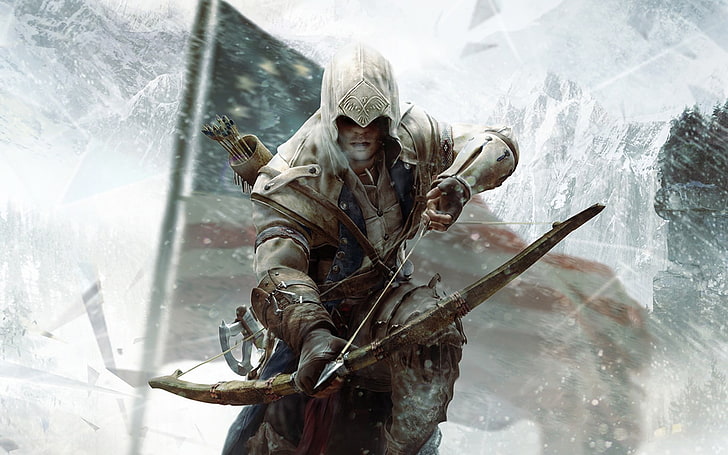 assassin, assassins creed, Assassins Creed 3, Assassins Creed III, Connor Davenport, video games, HD wallpaper