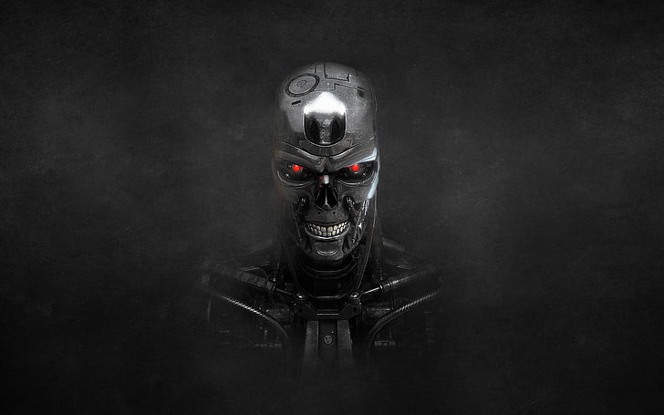 Terminator, T-800, digital art, cyborg, endoskeleton, HD wallpaper