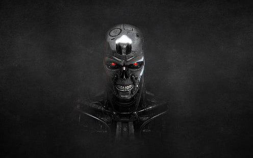 Terminator, T-800, arte digital, cyborg, endosqueleto, HD papel de parede HD wallpaper