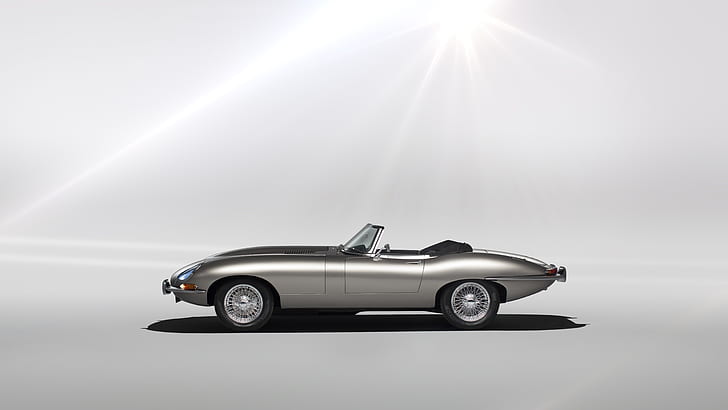 Elektroauto, Jaguar E-Type Zero, Oldtimer, Luxusauto, Jaguar, 8k uhd, Jaguar E-Type, HD-Hintergrundbild