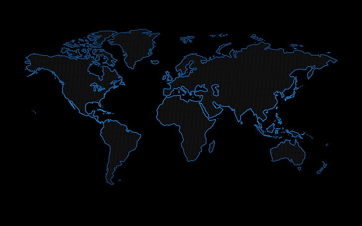 青 世界 黒背景 世界地図 本土 Hdデスクトップの壁紙 Wallpaperbetter
