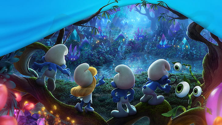 Smurfs, Smurfs: The Lost Village, Animation, 2017 Movies, HD wallpaper