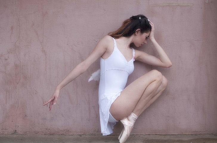wanita, kaki, penari, balerina, sandal balet, Wallpaper HD