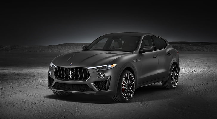 Maserati, Maserati Levante Trofeo, Black Car, Voiture, Voiture de luxe, Fond d'écran HD