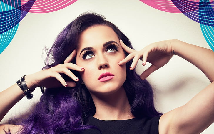 Katy Perry, mata, wanita, penyanyi, berambut cokelat, Wallpaper HD