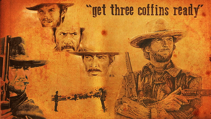 fondo de pantalla de vaquero, malvado, occidental, malo, Clint Eastwood, Bueno, Clinton Eastwood, Lo bueno, lo malo y lo feo, Fondo de pantalla HD