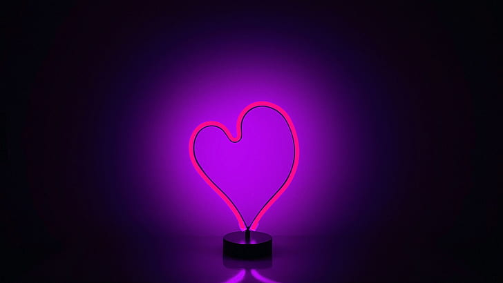 Neon Light Heart, HD wallpaper | Wallpaperbetter
