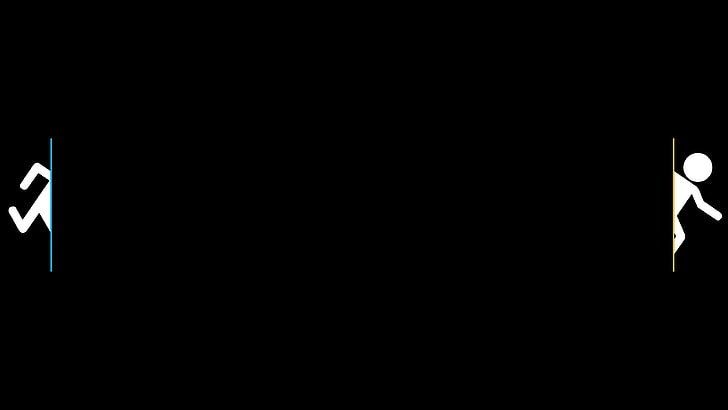 Digitale Tapete des Portalspiels, Videospiele, Portal (Spiel), schwarzer Hintergrund, HD-Hintergrundbild