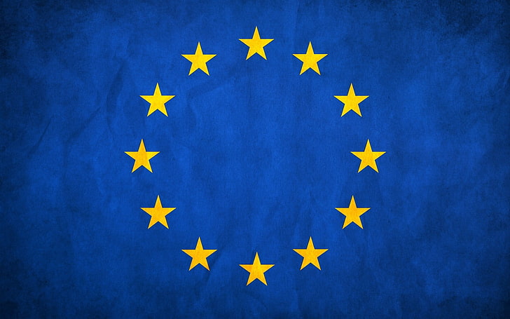 Europeiska unionen, flagga, stjärnor, Europa, textur, HD tapet