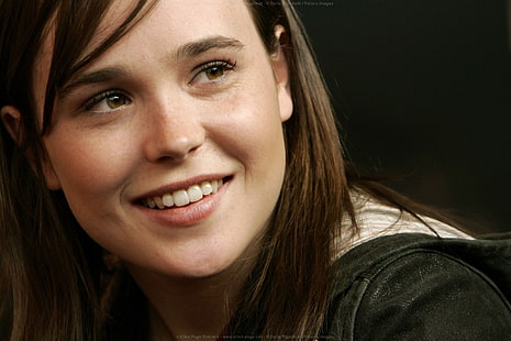 Ellen Page, wajah, mata, tersenyum, selebriti, wanita, Wallpaper HD HD wallpaper