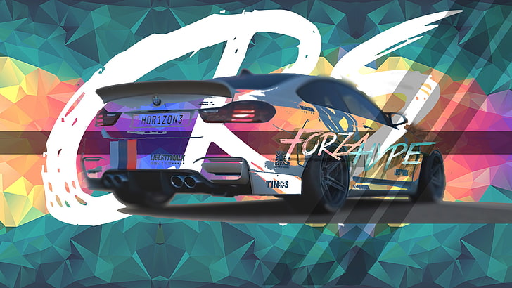 CRS Forza Hope digital wallpaper, forza horizon 3, Forza, Forza Games, BMW M4, LB Works, Forza Hype, BMW, CRS, HD wallpaper