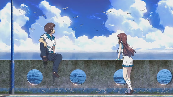 Nagi no Asukara, Manaka Mukaido, Hikari Sakishima, Anime, HD-Hintergrundbild HD wallpaper