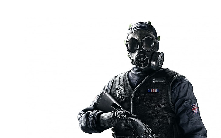 gas masks, shotgun, HD wallpaper
