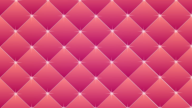 kotak, belah ketupat, merah muda, kilau, Wallpaper HD