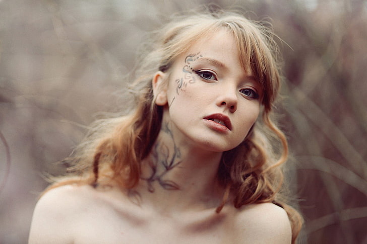 Olesya Kharitonova Women Blue Eyes Model Face Redhead Hd Wallpaper