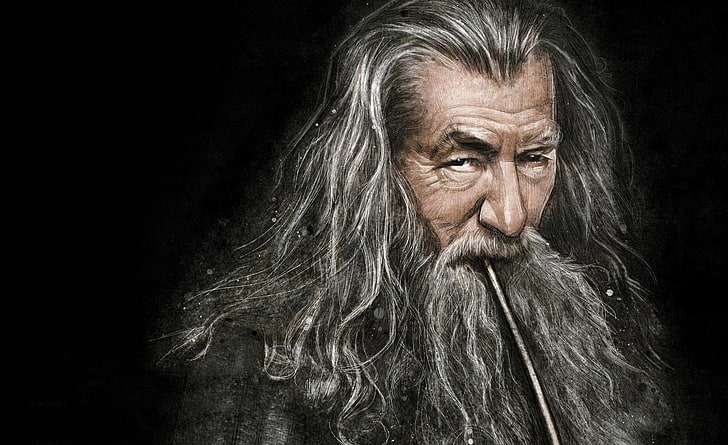 Gandalf Sigara Boru, Yüzüklerin Efendisi Gandalf vektör, Filmler, Hobbit, Yolculuk, Hobbit, Beklenmedik, Gandalf Gri, HD masaüstü duvar kağıdı